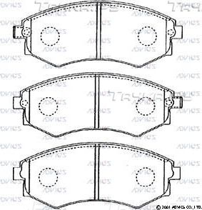 Тормозные колодки Advics передние для Hyundai Lantra I 1990-1995. Артикул SN562P