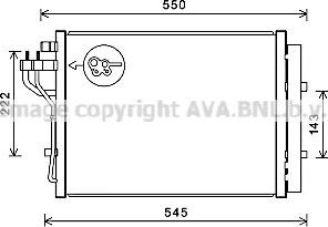 Радиатор кондиционера (конденсатор) AVA (алюминий). Артикул HY5445D
