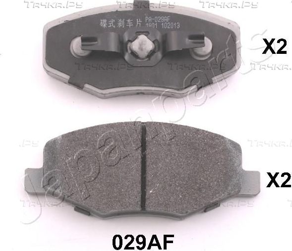 Тормозные колодки Japanparts. Артикул PA-029AF