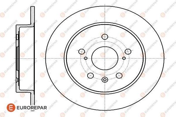 Тормозной диск Eurorepar задний для Suzuki SX4 I (Classic) 2006-2015. Артикул 1622806180