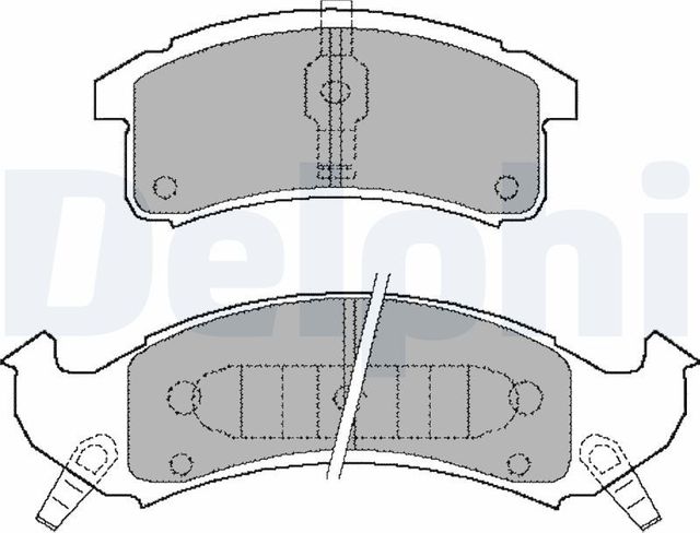 Тормозные колодки Delphi (Low-Metallic) передние для Buick LeSabre VII 1991-1995. Артикул LP897