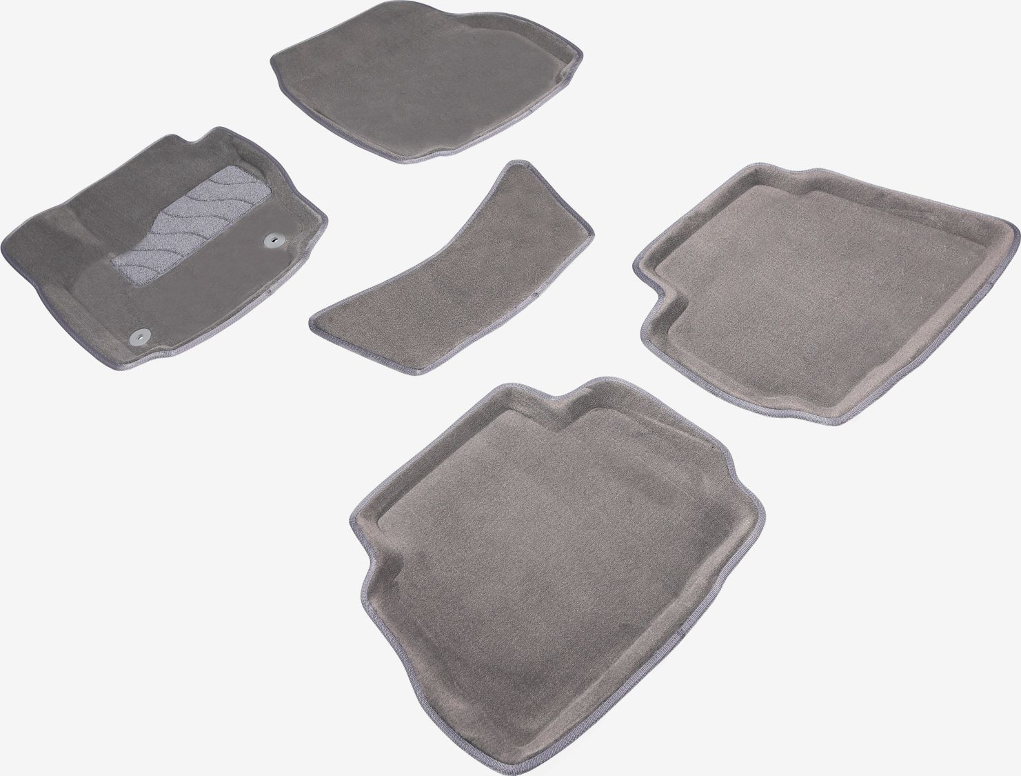 Коврики Seintex 3D ворсовые для салона Ford Mondeo IV 2010-2014 Серые. Артикул 89101