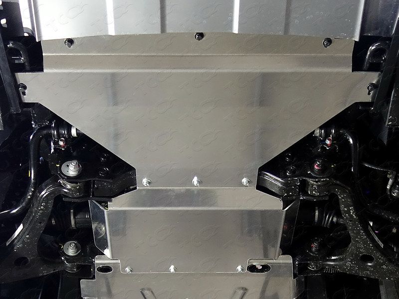 Защита алюминиевая ТСС (4 мм) для картера Kia Mohave 2008-2020. Артикул ZKTCC00301