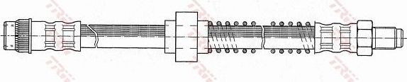 Тормозной шланг TRW передний/задний правый/левый для Nissan Kubistar X76 2003-2026. Артикул PHB400