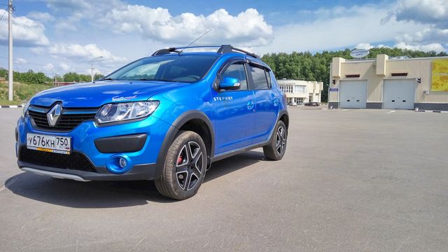 Дефлекторы SIM для окон Renault Sandero Stepway II 2014-2026. Артикул SRESAN1432
