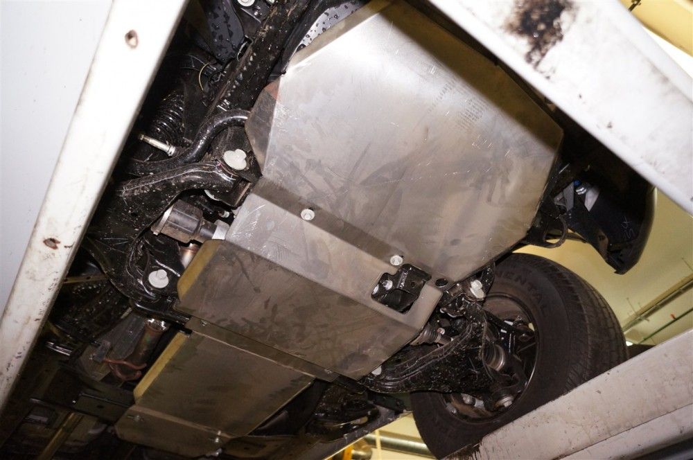 Защита алюминиевая АВС-Дизайн для картера, КПП, РК Ford Ranger IV 2012-2026. Артикул 08.12ABC