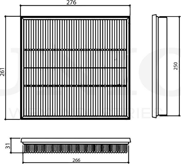 Фильтр воздушный (Unio). Артикул FLT-10063