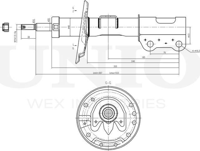 Амортизатор подвески (Unio). Артикул SAB-10267