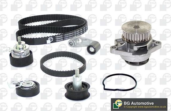 Помпа (водяной насос) с комплектом ремня ГРМ BGA. Артикул TB0140CPK