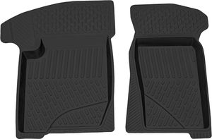 Коврики Rezkon резиновые (эконом) передние для салона Chevrolet Niva (2123) I 2002-2009. Артикул 1539040100