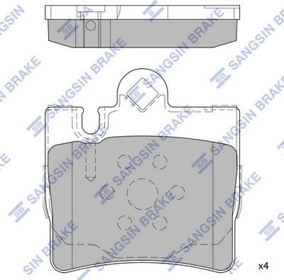 Тормозные колодки Sangsin Hi-Q. Артикул SP2192