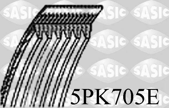Приводной ремень поликлиновой Sasic. Артикул 5PK705E