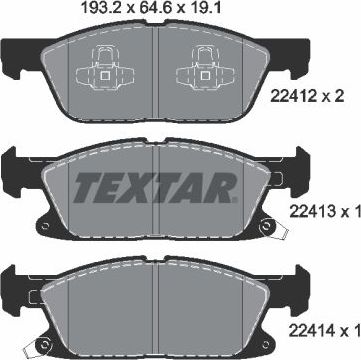 Тормозные колодки Textar Q+. Артикул 2241201