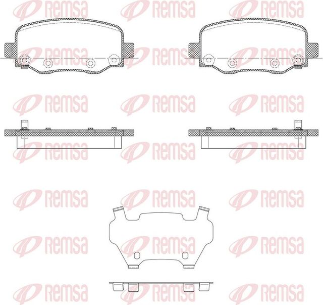 Тормозные колодки Remsa задние для Jeep Cherokee V (KL) 2013-2026. Артикул 1578.05