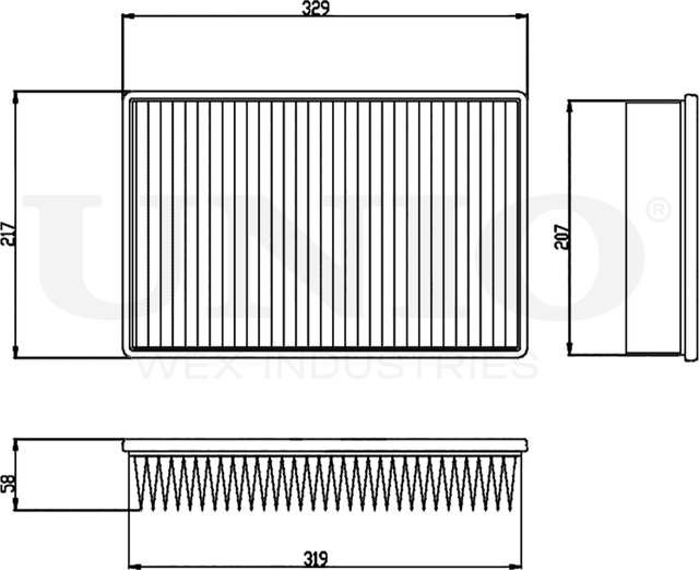 Фильтр воздушный (Unio). Артикул FLT-10136