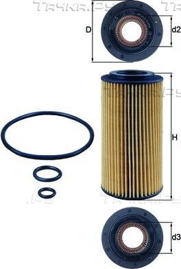 Масляный фильтр Mahle-Knecht. Артикул OX 179D