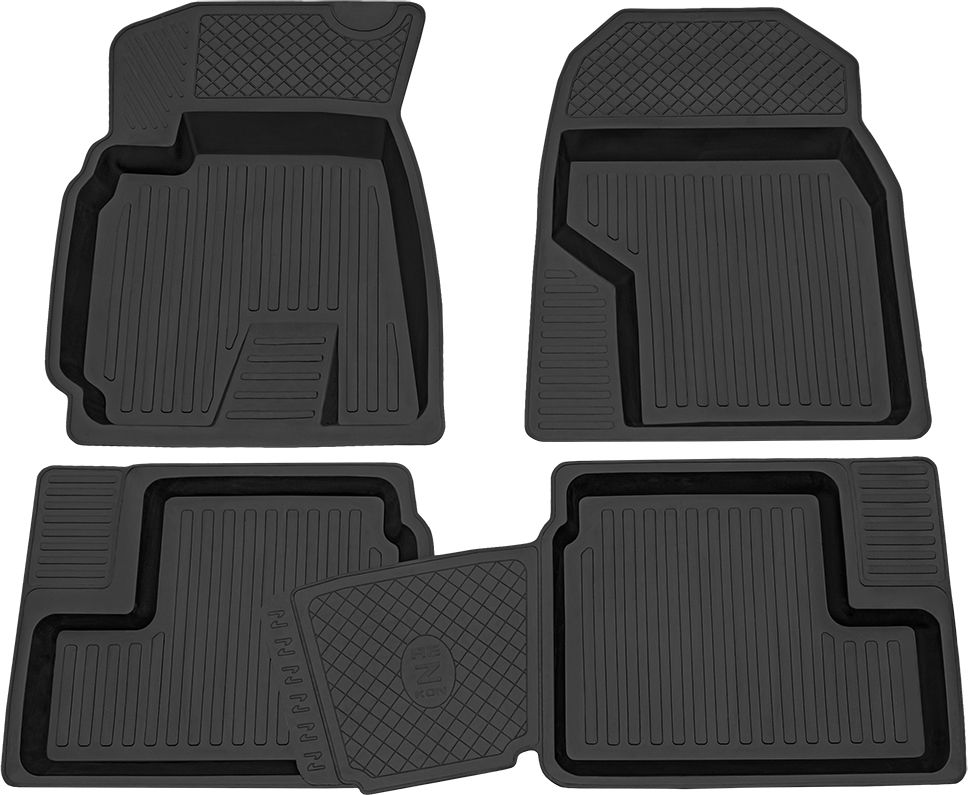 Коврики Rezkon резиновые для салона Chery Tiggo Т11 2005-2013. Артикул 1011020200