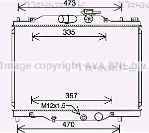 Радиатор охлаждения двигателя AVA. Артикул MZ2291