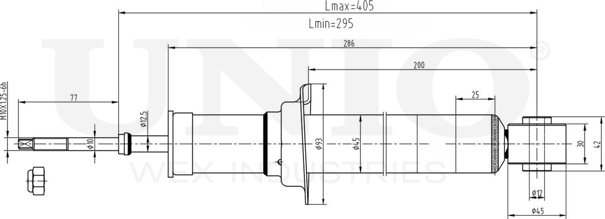 Амортизатор подвески (Unio). Артикул SAB-10541