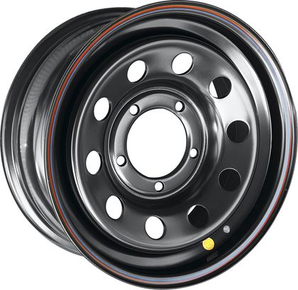 Колёсный диск OFF-ROAD Wheels усиленный стальной черный 5x139,7 7xR16 d110 ET+30 для ГАЗ Соболь 1998-2024. Артикул 1670-53910BL+30