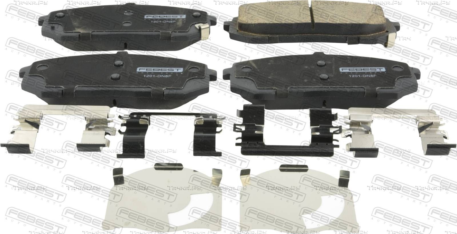 Тормозные колодки Febest передние для Hyundai Sonata VII (LF) 2014-2019. Артикул 1201-DN8F