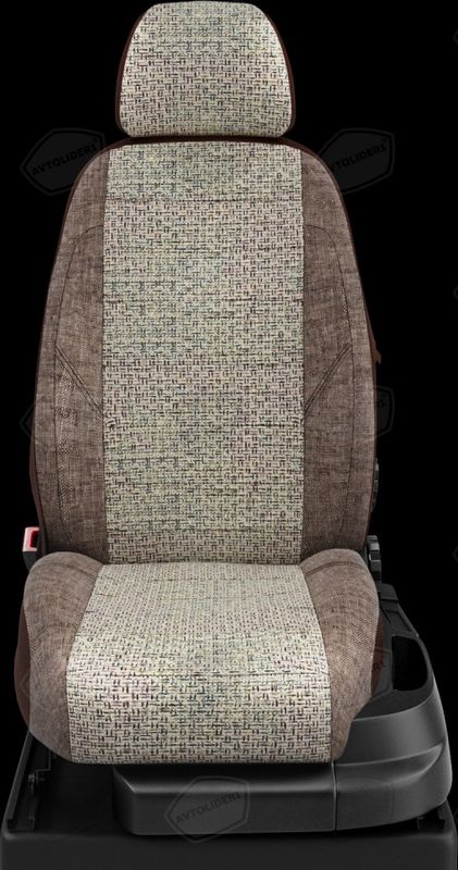 Чехлы Автолидер на сидения для Toyota Corolla 9 седан (E120, E130) 2000-2008, цвет Шато-блеск-тёмный лён. Артикул TA27-0605-LEN03