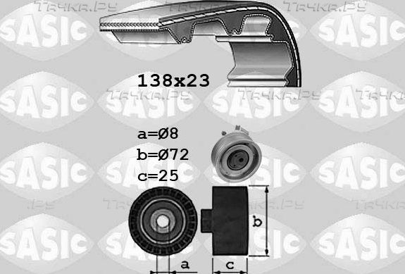 Ремень ГРМ с роликами (комплект) Sasic для Audi A4 III (B7) 2004-2008. Артикул 1756060