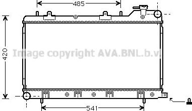 Радиатор охлаждения двигателя AVA для Subaru Impreza I 1998-2000. Артикул SU2045