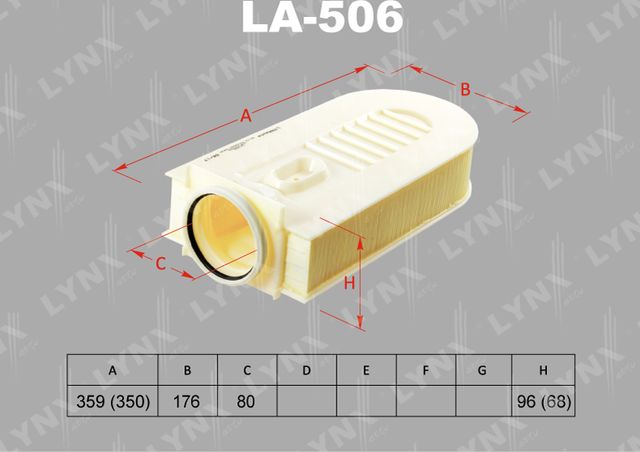 Воздушный фильтр LYNXauto. Артикул LA-506
