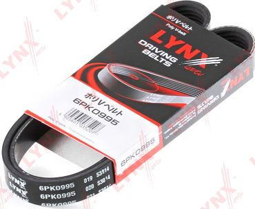 Приводной ремень поликлиновой LYNXauto. Артикул 6PK0995