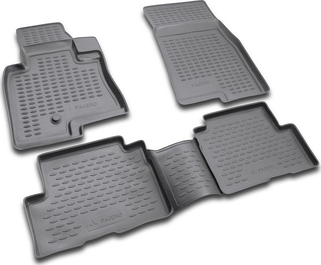 Коврики Element для салона Mitsubishi Pajero III 5-дв. 1999-2006 СЕРЫЕ. Артикул NLC.35.05.211
