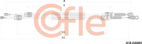 Трос переключения передач КПП Cofle. Артикул 92.2CB.DA001