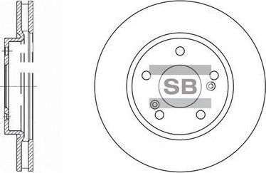 Тормозной диск Sangsin Hi-Q передний для Dodge Stratus II 2000-2005. Артикул SD4312