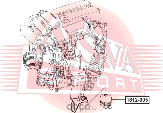 ОПОРА ДВИГАТЕЛЯ (Asva). Артикул 1612005