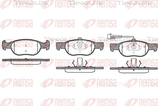 Тормозные колодки Remsa передние для Lancia Delta II (836) 1994-1999. Артикул 0588.11