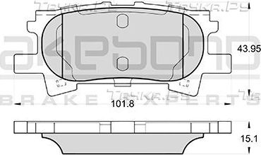 Тормозные колодки Akebono Standard задние для Lexus RX II 2003-2008. Артикул AN-688WK