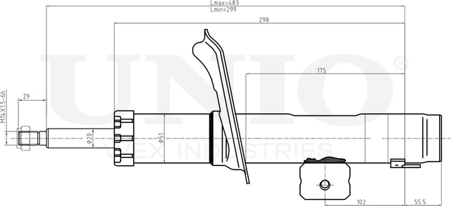 Амортизатор подвески (Unio). Артикул SAB-10284