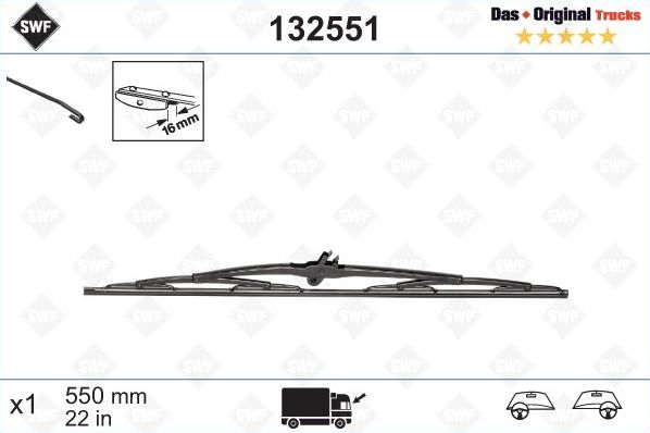 Щетка стеклоочистителя (дворник) SWF Das Original Trucks. Артикул 132551