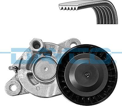 Приводной ремень поликлиновой с роликами (комплект) Dayco. Артикул KPV1494