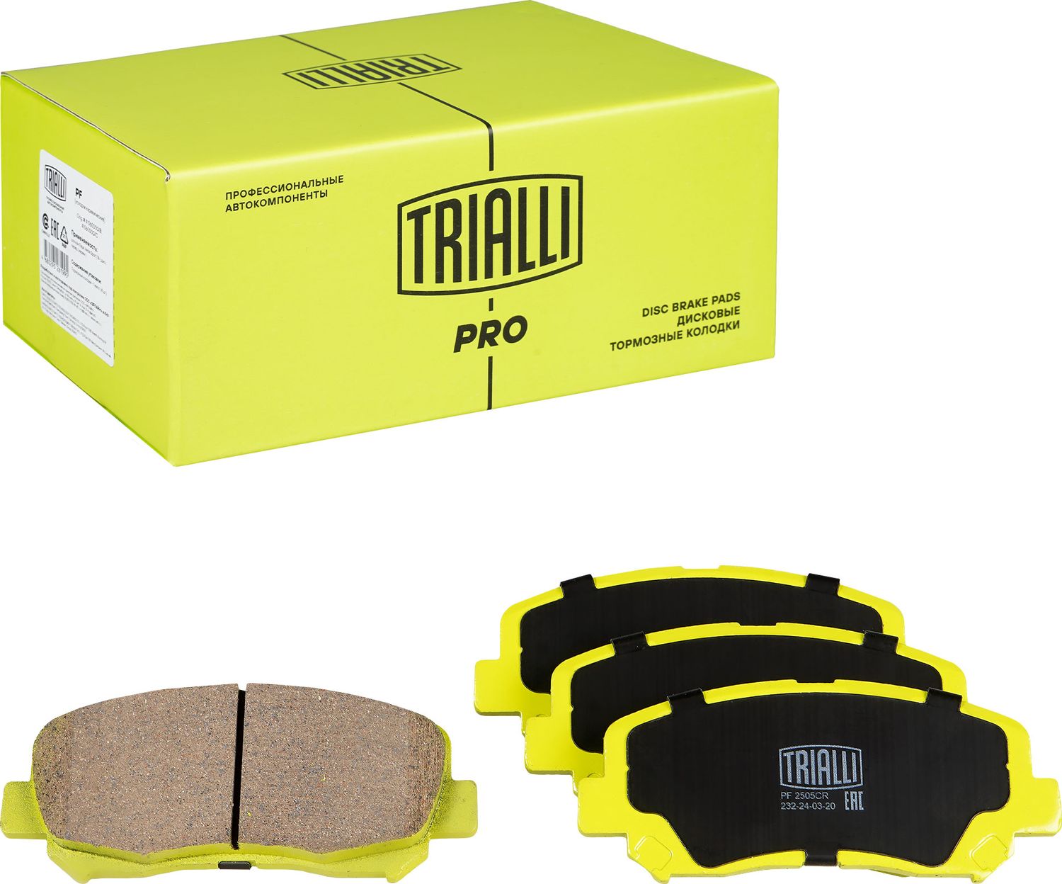 Тормозные колодки Trialli (Керамика). Артикул PF 2505CR