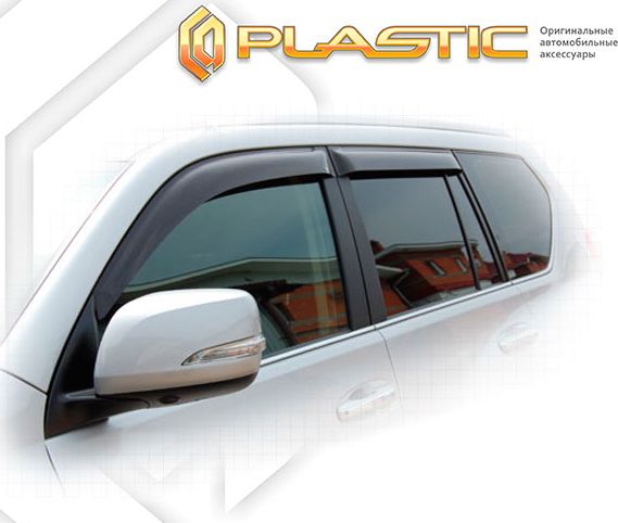Дефлекторы СА Пластик для окон (Classic полупрозрачный) Toyota Land Cruiser Prado 150 2009-2013. Артикул 2010030304861