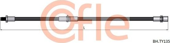 Тормозной шланг Cofle передний для Toyota Corolla E80 1985-1988. Артикул 92.BH.TY135