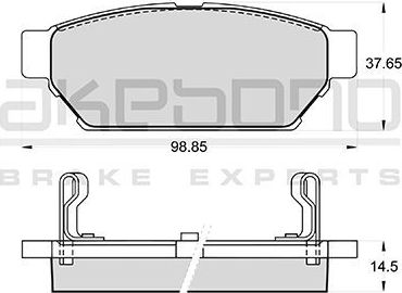 Тормозные колодки Akebono Standard. Артикул AN-380WK