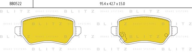 Колодки тормозные KIA CEED/ PRO CEED 12- задн. (Blitz). Артикул BB0522