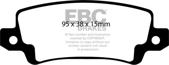 Тормозные колодки EBC Brakes. Артикул DP21458