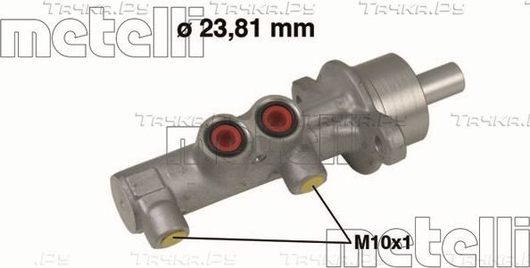 Тормозной цилиндр главный Metelli (алюминий) для Opel Tigra B 2004-2010. Артикул 05-0539