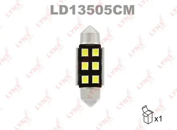 Лампа светодиодная LED C5W T11X35mm 12V SV8 5 7000K Canbus (Lynxauto). Артикул ld13505cm