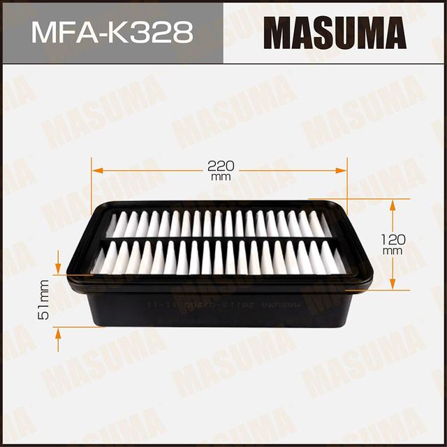 Воздушный фильтр Masuma. Артикул MFA-K328