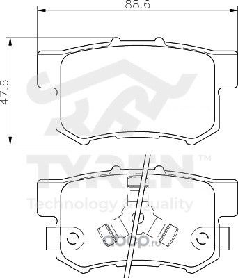 Колодки тормозные (Tyren). Артикул TYR1214071