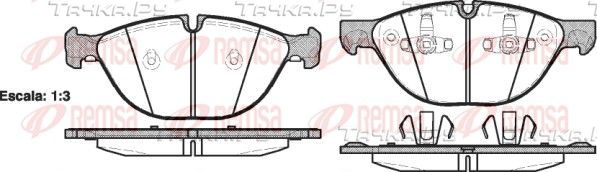 Тормозные колодки Remsa передние для BMW X6 II (F16) 2014-2019. Артикул 1298.00